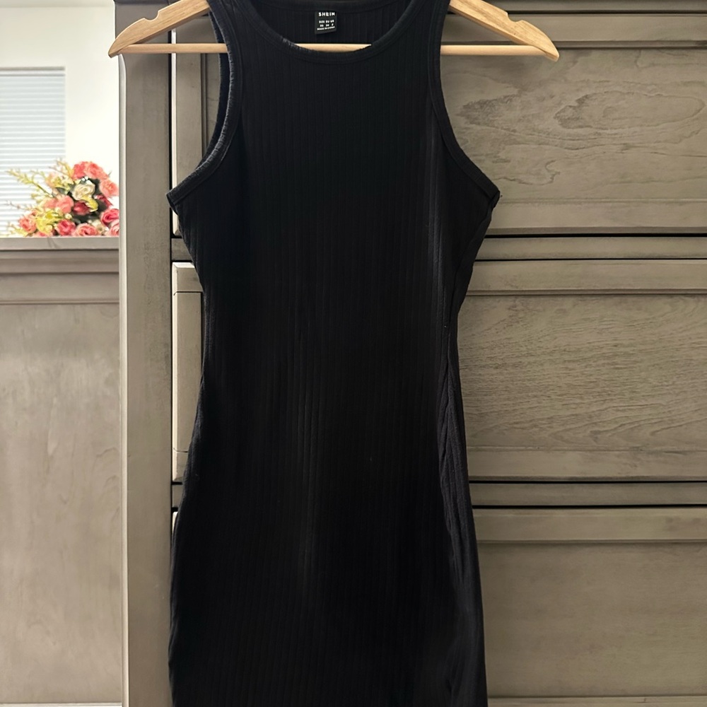 SHEIN Black Sleeveless Mini Dress
